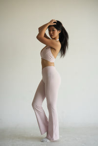 Evolve Line Contour Flare Pants – Baby Pink