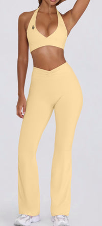 Serpente Contour Flare Pants – Yellow Butter