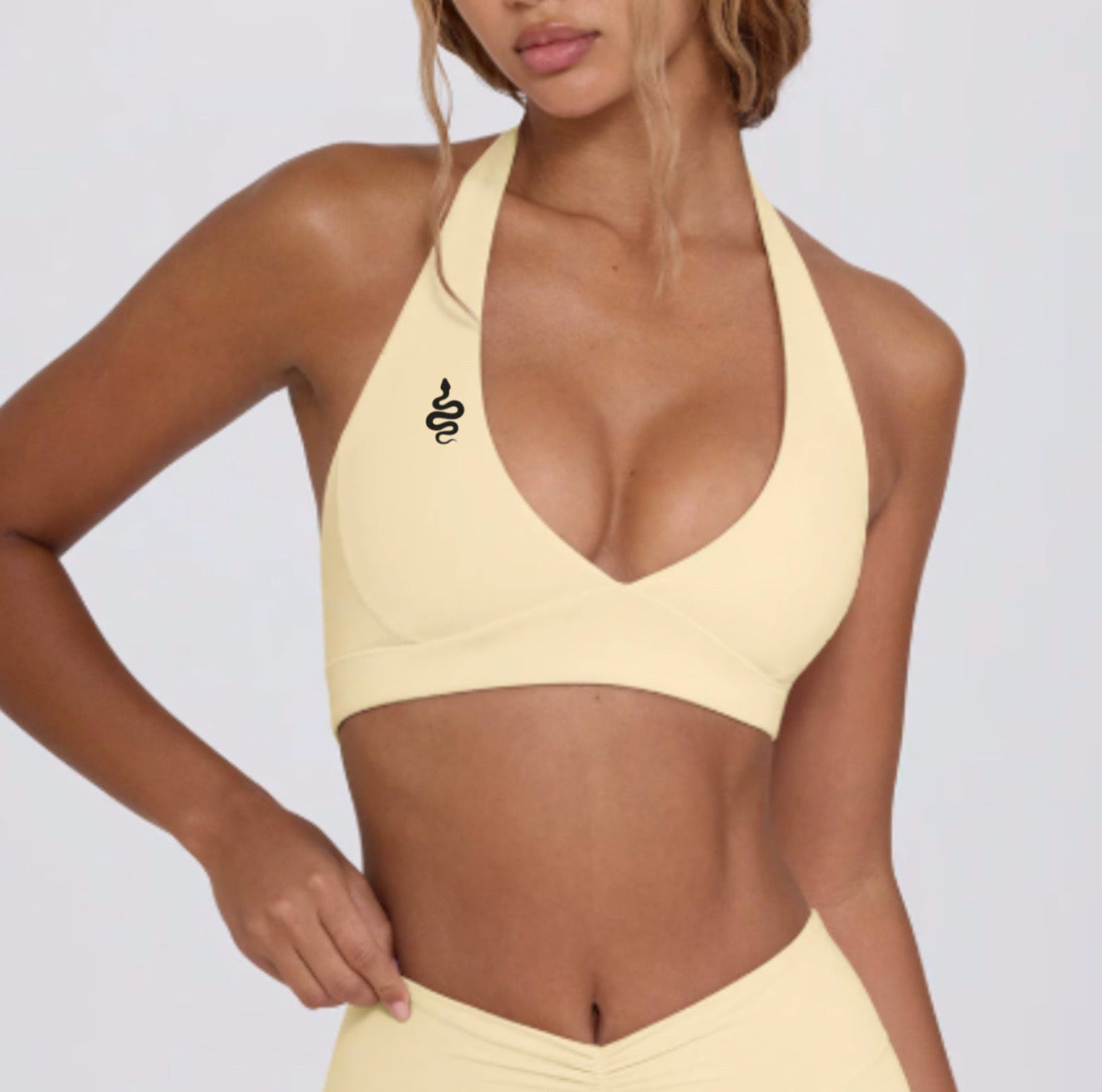 Serpente Halter Bra – Yellow Butter