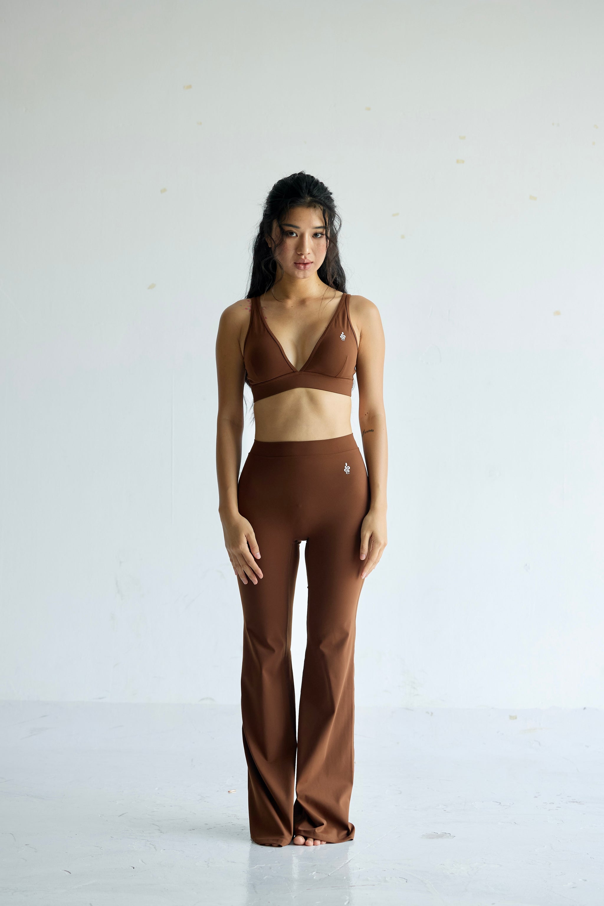 Aura Flare Leggings - Brown