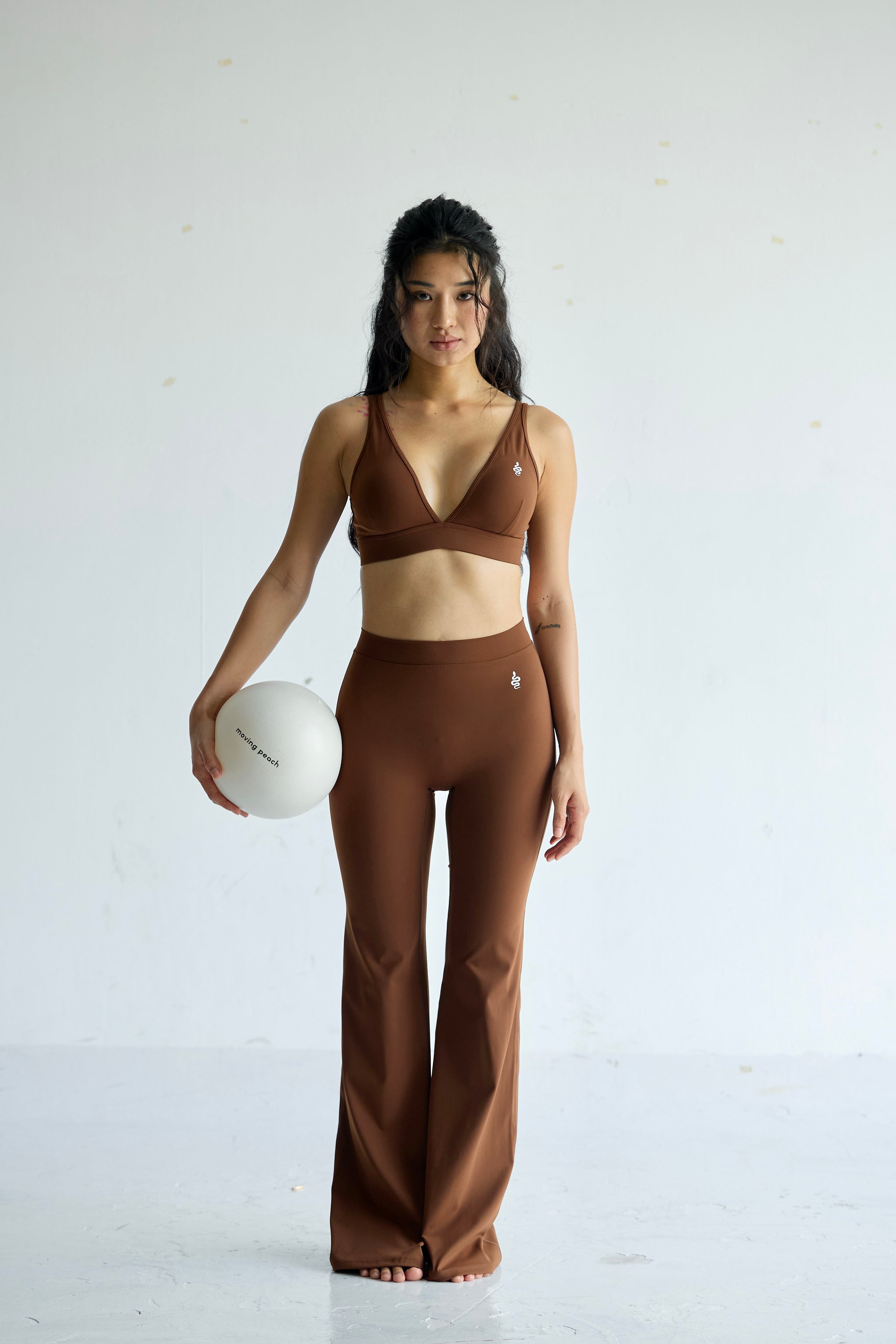 Aura Flare Leggings - Brown